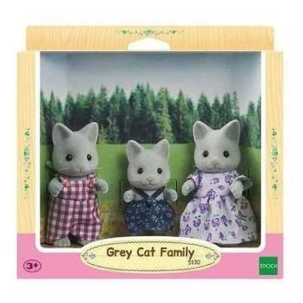 Sylvanian Families Familia De Gatos Grises Juguete Infantil Sylvanian Families Familia De Gatos Grises Juguete Infantil