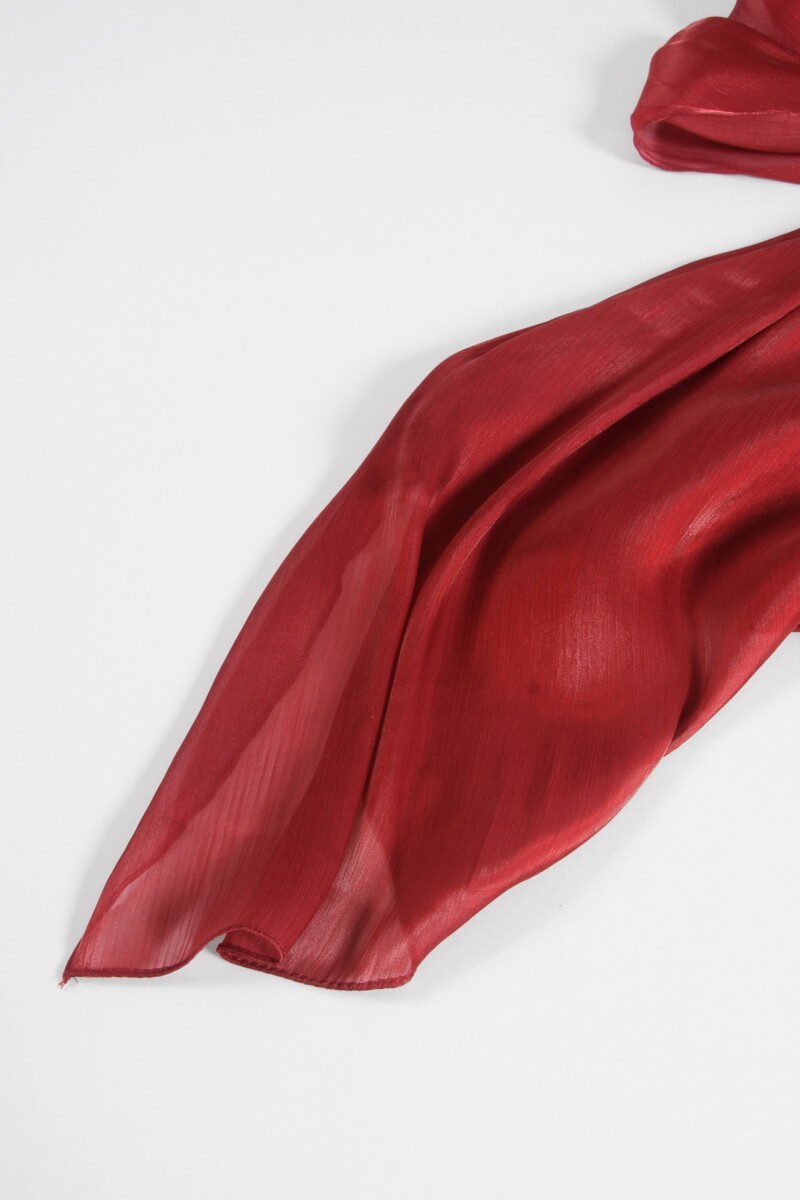 Pashmina party satén rojo