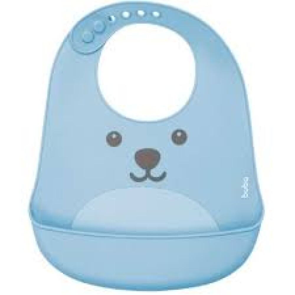 Babero silicona BUBA carita celeste
