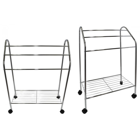 TOALLERO METAL CROMADO P/3 TOALLAS C/ESTANTE Y RUEDAS 77X27X58CM CAJA SC-287C TOALLERO METAL CROMADO P/3 TOALLAS C/ESTANTE Y RUEDAS 77X27X58CM CAJA SC-287C