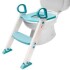 Reductor de inodoro con escalera set entrenamiento BUBA celeste