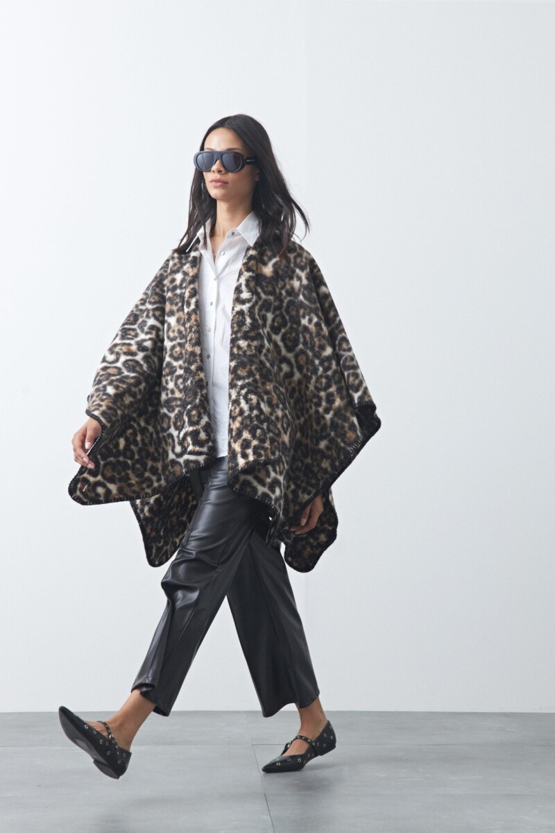 PONCHO DOLMADES Animal Print