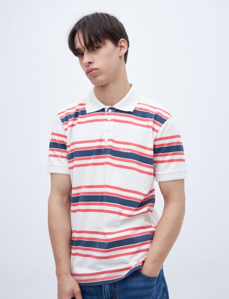 Remera polo Casper Off white