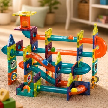 Juego de Construcción Magnético 96 Piezas Azul 1