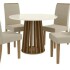 Mesa De Comedor Lavanda Redonda 105 Cm Moderna Laqueada Blanco 1