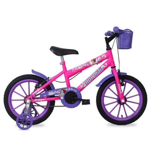 BICICLETA MORMAII NENA RODADO 16 SWEET GIRL ROSA CHICLE C/CANASTO Bicicleta Mormaii Nena Rodado 16 Sweet Girl Rosa Chicle C/canasto