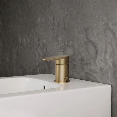 Griferia Para Bidet Monocomando 35Mm Oro Semi Mate Alassio 000