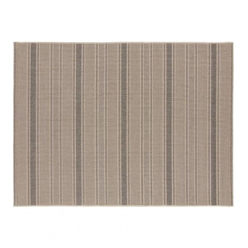 Alfombra de interior Eco-Nature - Riscas | 2.00x2.50 m Beige Chumbo