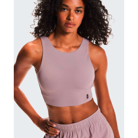 Remera Core 2-IN-1 Crop de Mujer Gris