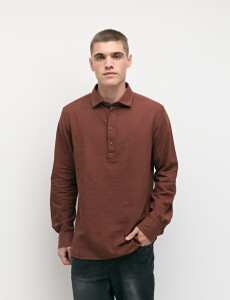 012766 CAMISA LINO WIN Terracota