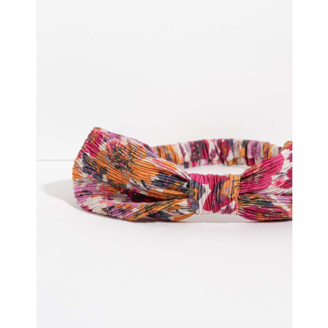 Vincha Textil Con Nudo Estampado Flores