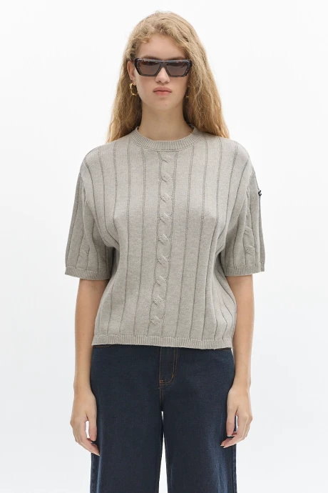 Knit T-shirt Jody Gris Melange