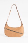 Bandolera simil suede marrón