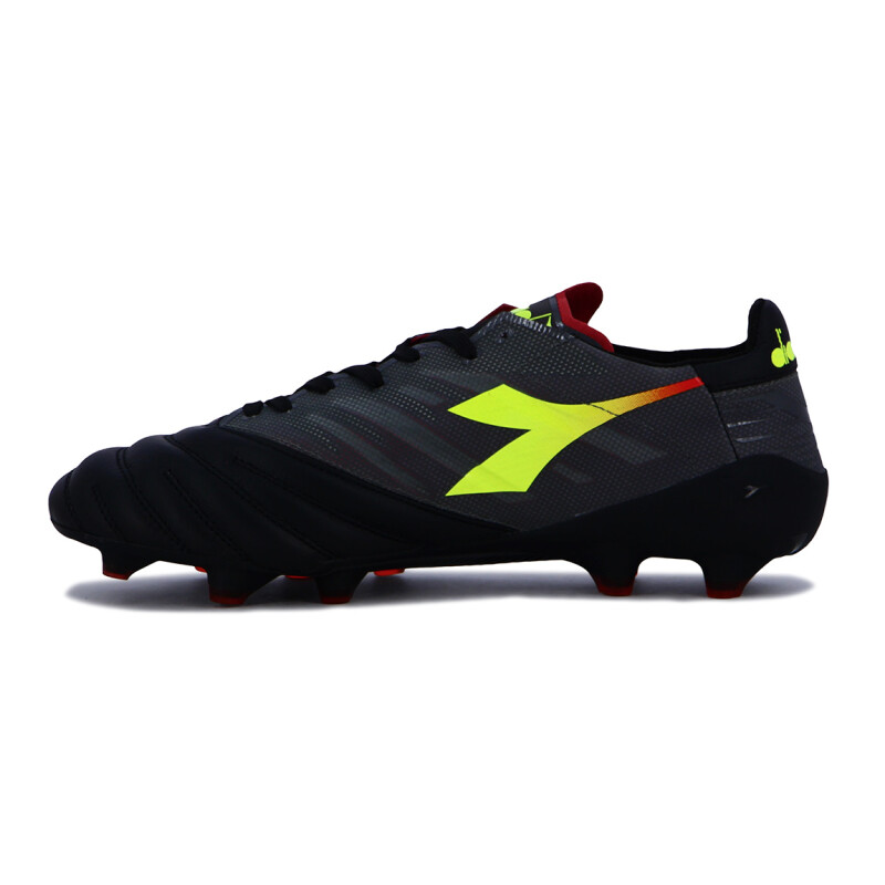 Zapato Fútbol Diadora Hombre Brasil Elite Negro-amarillo Fluo