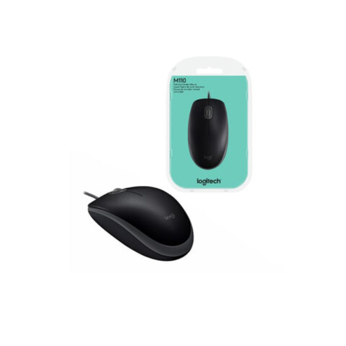 Mouse Optico USB Logitech M110 silencioso Negro - Unica 