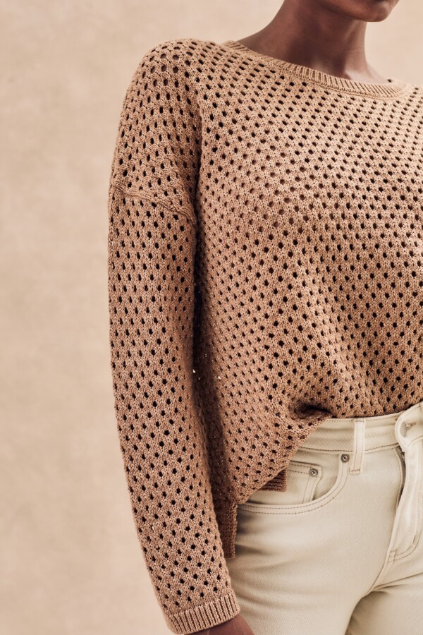 Sweater Lurex Camel