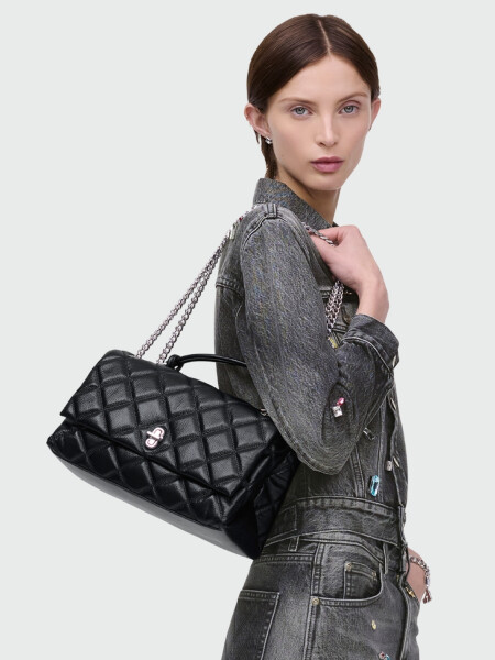 MARC JACOBS - The Quilted Leather Medium Dual Bag Negro