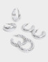 Aros Argollas Set Chunky Edition Set De Argollas Chunky Edition - Plateado