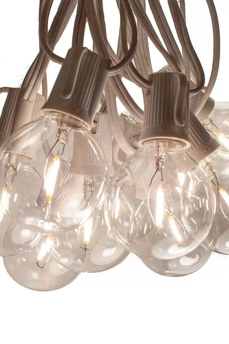Guía de luces vintage Pack x 2 guías Cable blanco