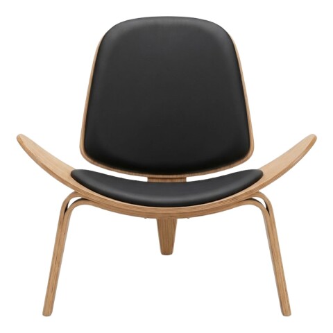 SILLON MADERA BEIGE/NEGRO 90X72X76CM Unica