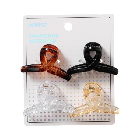 Pinza de cabello 4pcs diseño 4