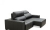 Sillón cama Madrid - 4 Cuerpos 100% Cuero Charcoal
