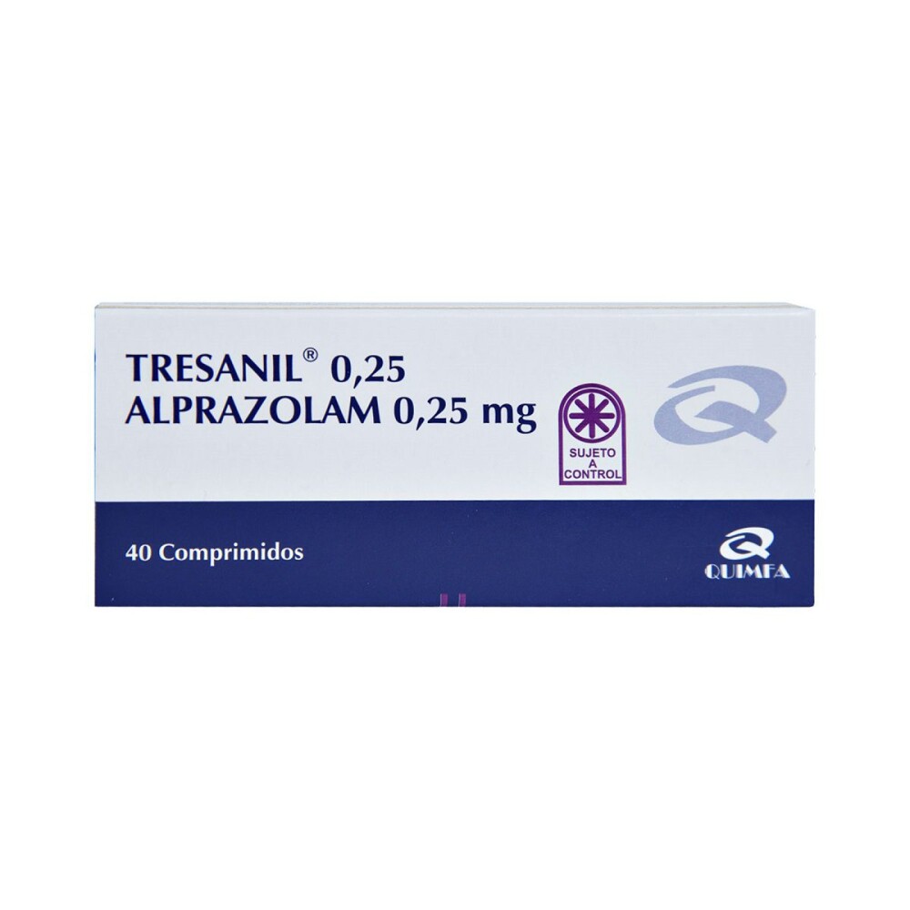 TRESANIL 0.25 MG. CJ X 40 COMPRIMIDOS única