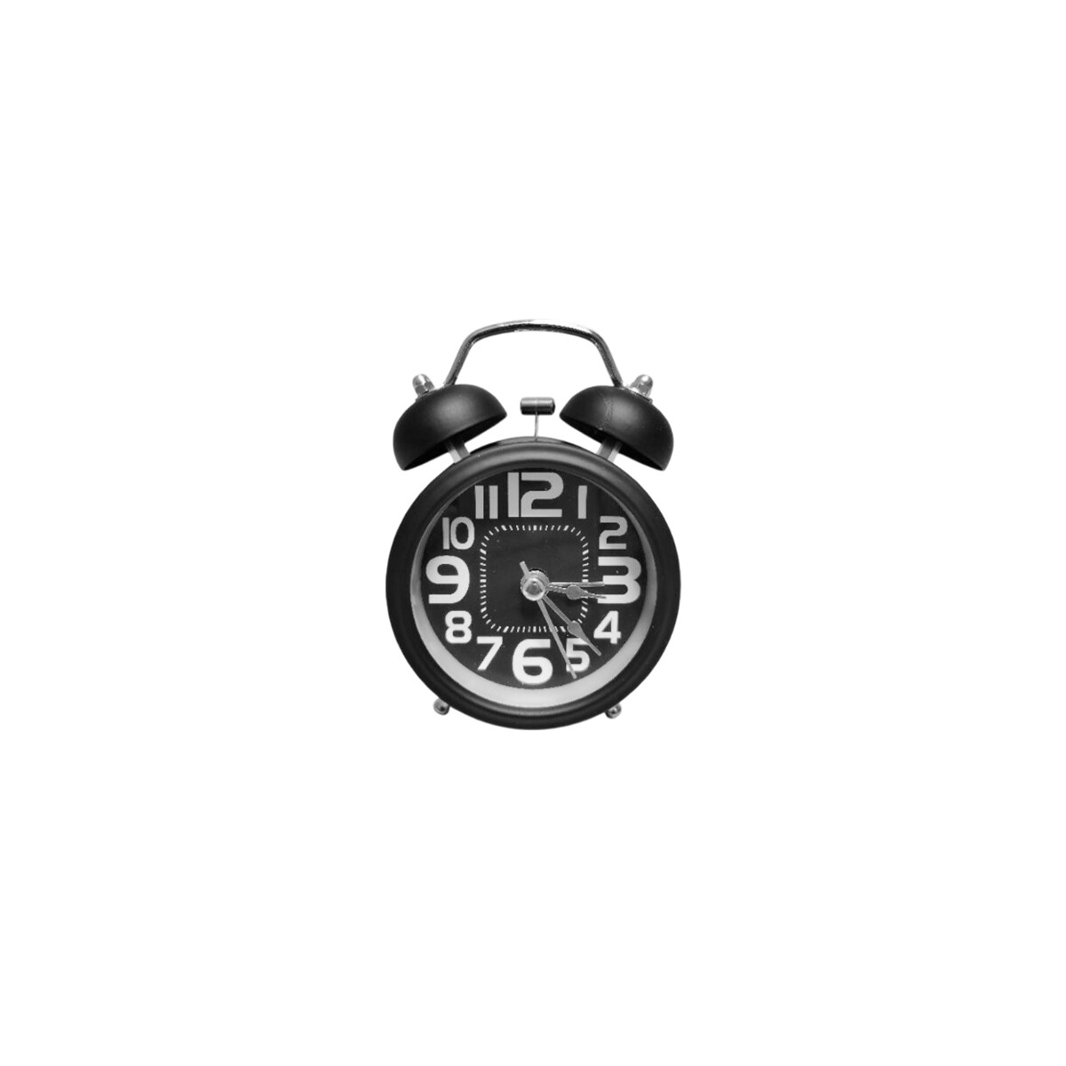 Reloj despertador retro metálico de campana doble 8*12 - Negro 