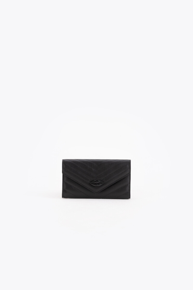 MAXI BILLETERA LIPSTICK FLAP Negro