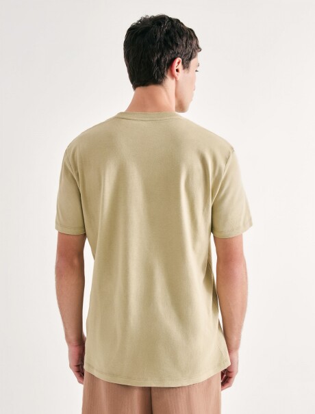 CAMISETAS MANGA CORTA CON ESTAMPA BEIGE