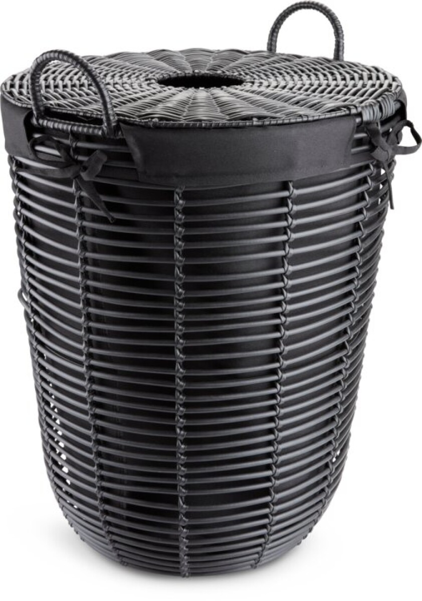 Cesta para ropa ELIF Ø40xH56cm negro 