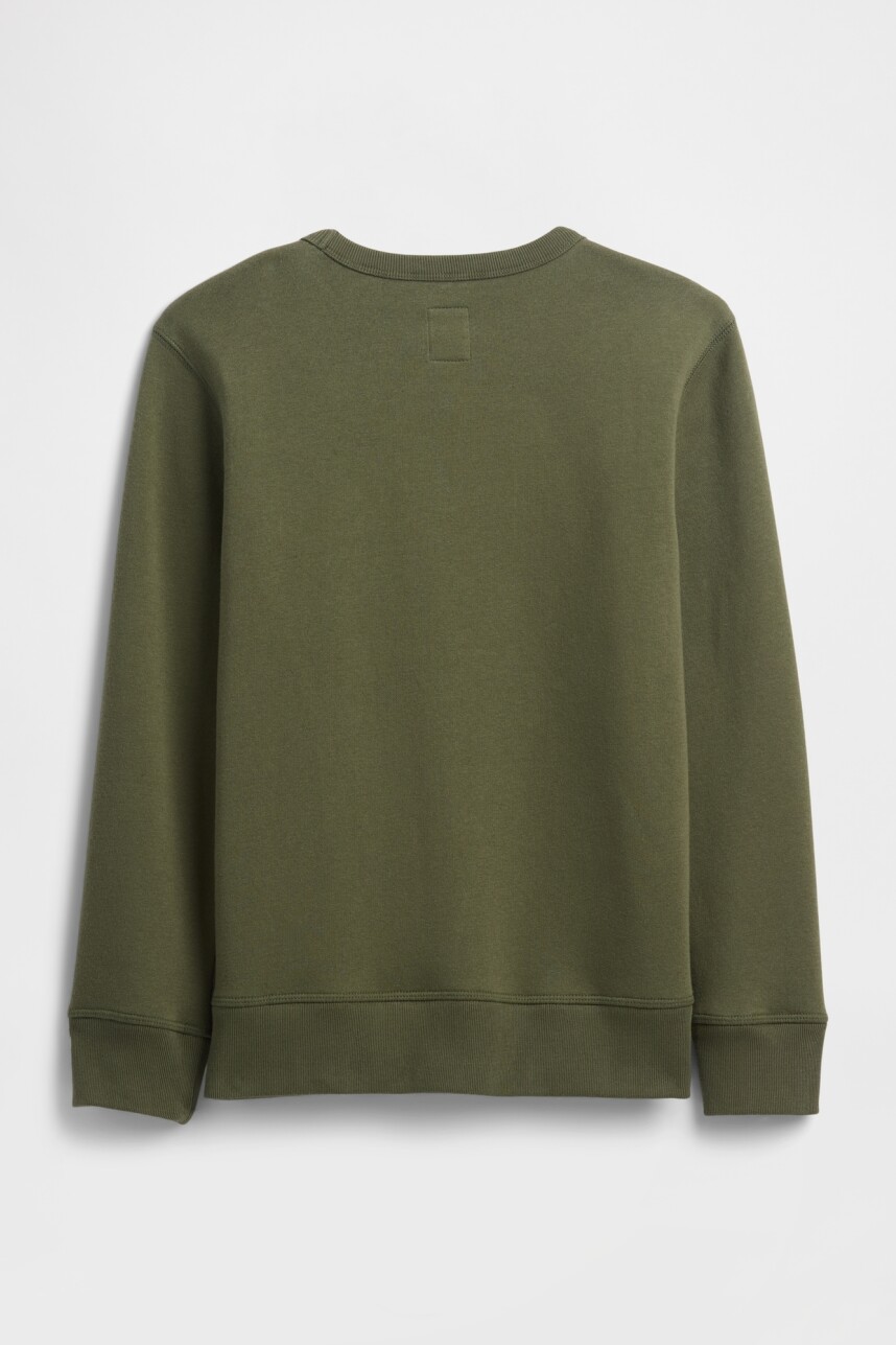 Buzo Deportivo Logo Gap Niño Army Jacket Green