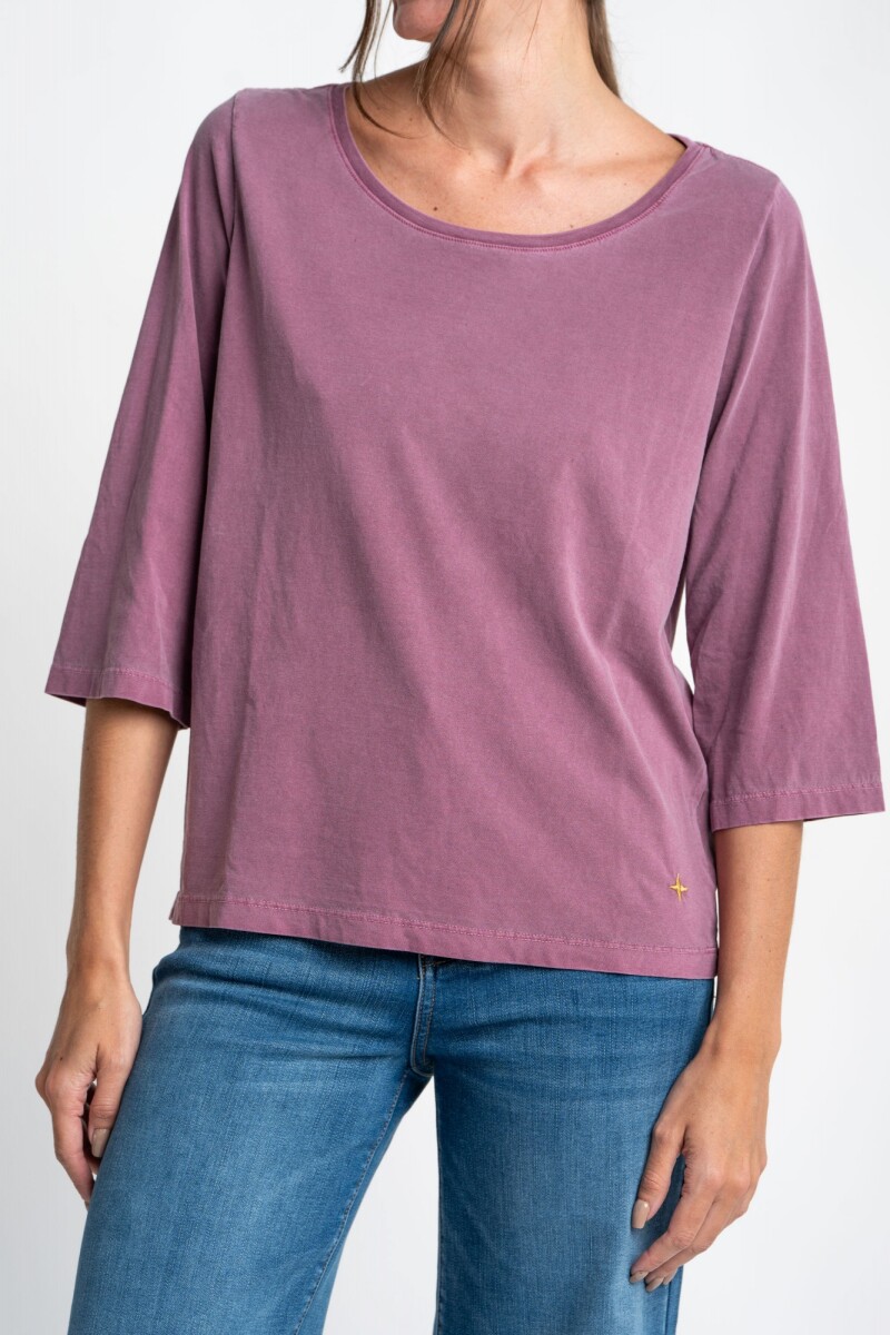 Remera Lavada Bordeaux