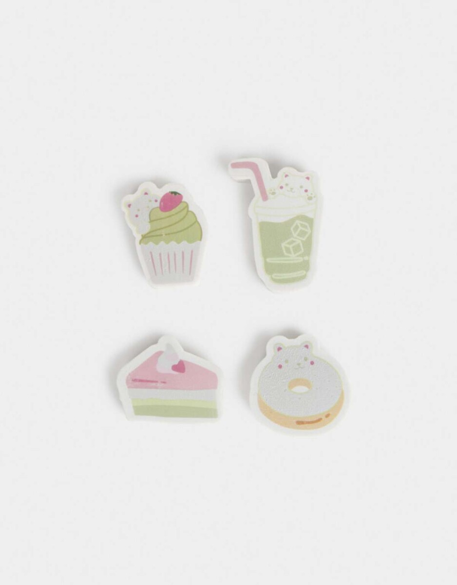Set De Gomas De Borrar ''matcha Girly'' - Combinacion Multicolor 