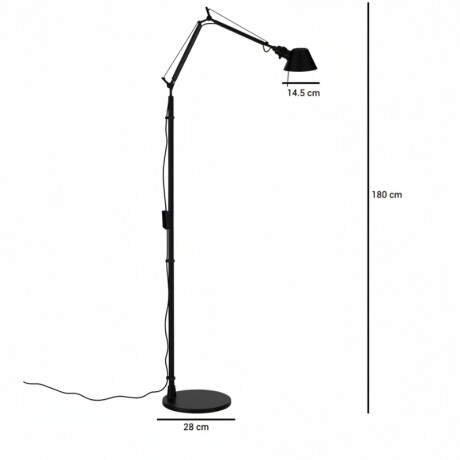 Lámpara de Pie decorativa charlotte Lámpara de Pie Charlotte Negro