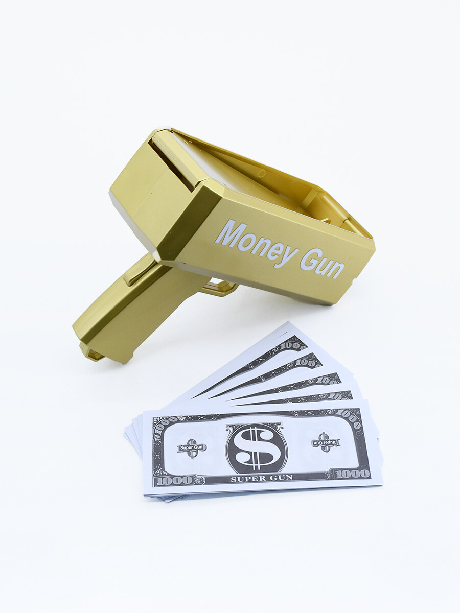 PISTOLA LANZA BILLETES - DORADO 