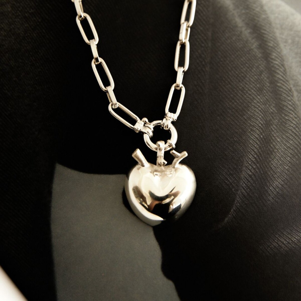Colgante Medio Corazón - Plata 925 