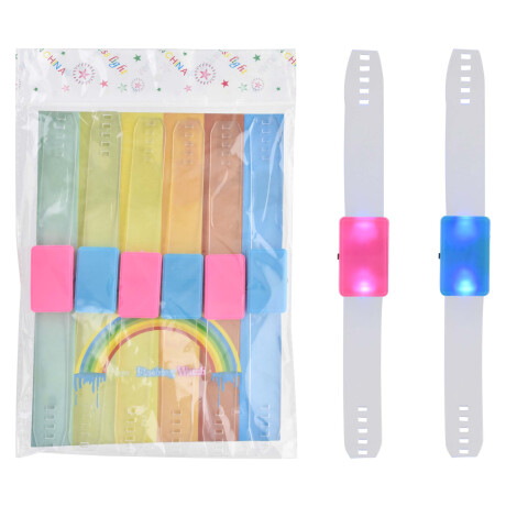 Set x6 pulseras con luz Set x6 pulseras con luz