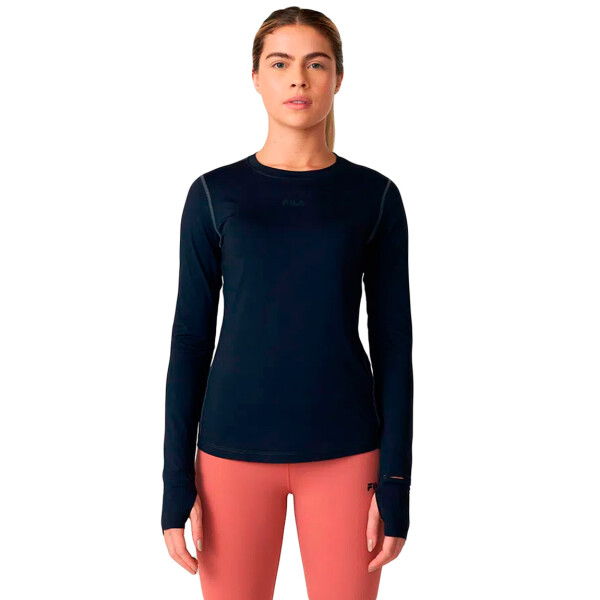 Fila Camiseta Compress Manga Larga Mujer Slim Negro Negro