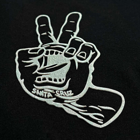 Remera Peace Hand Chest de Hombre Negro