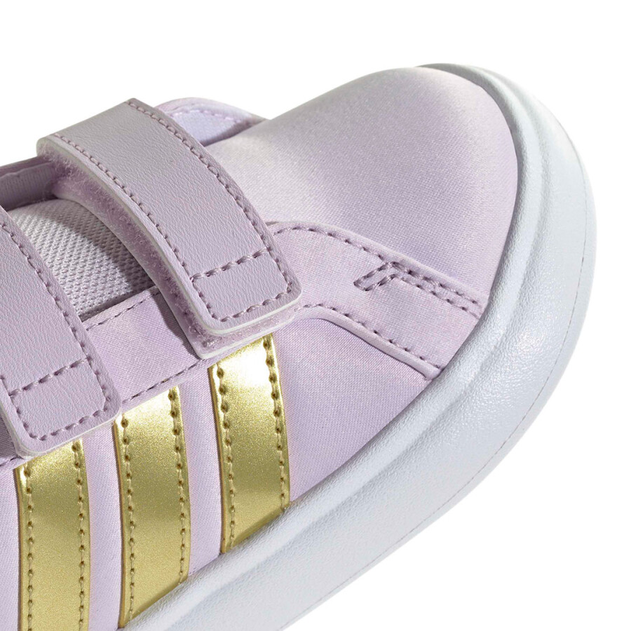 Championes de Niños Adidas Grand Court Elsa Preescolar Lila - Dorado