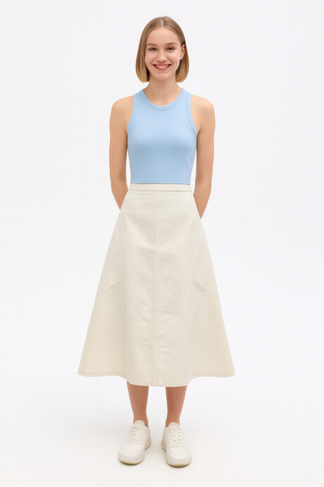 Falda Lona Blanco