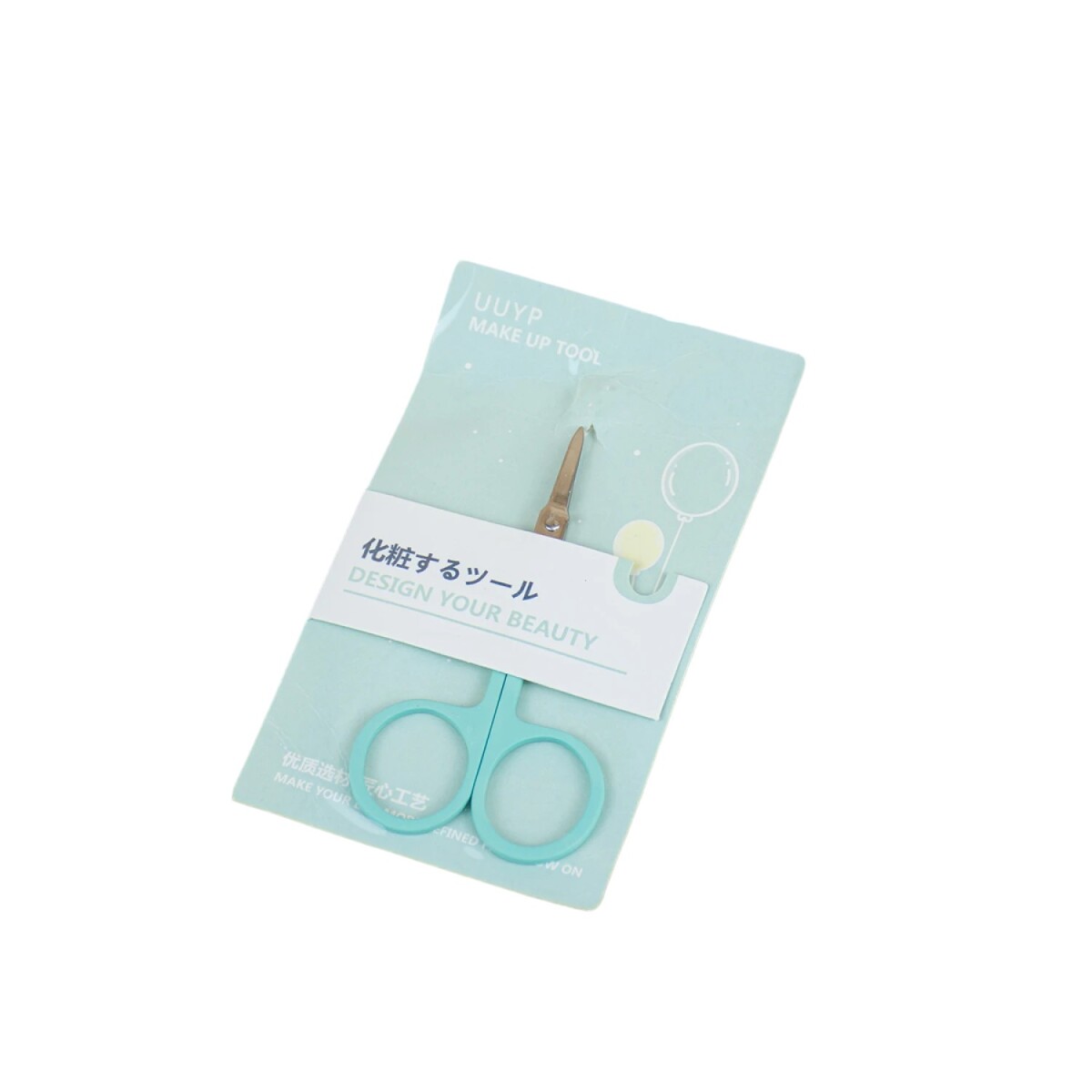 Tijera para manicura con mango de color - Verde 