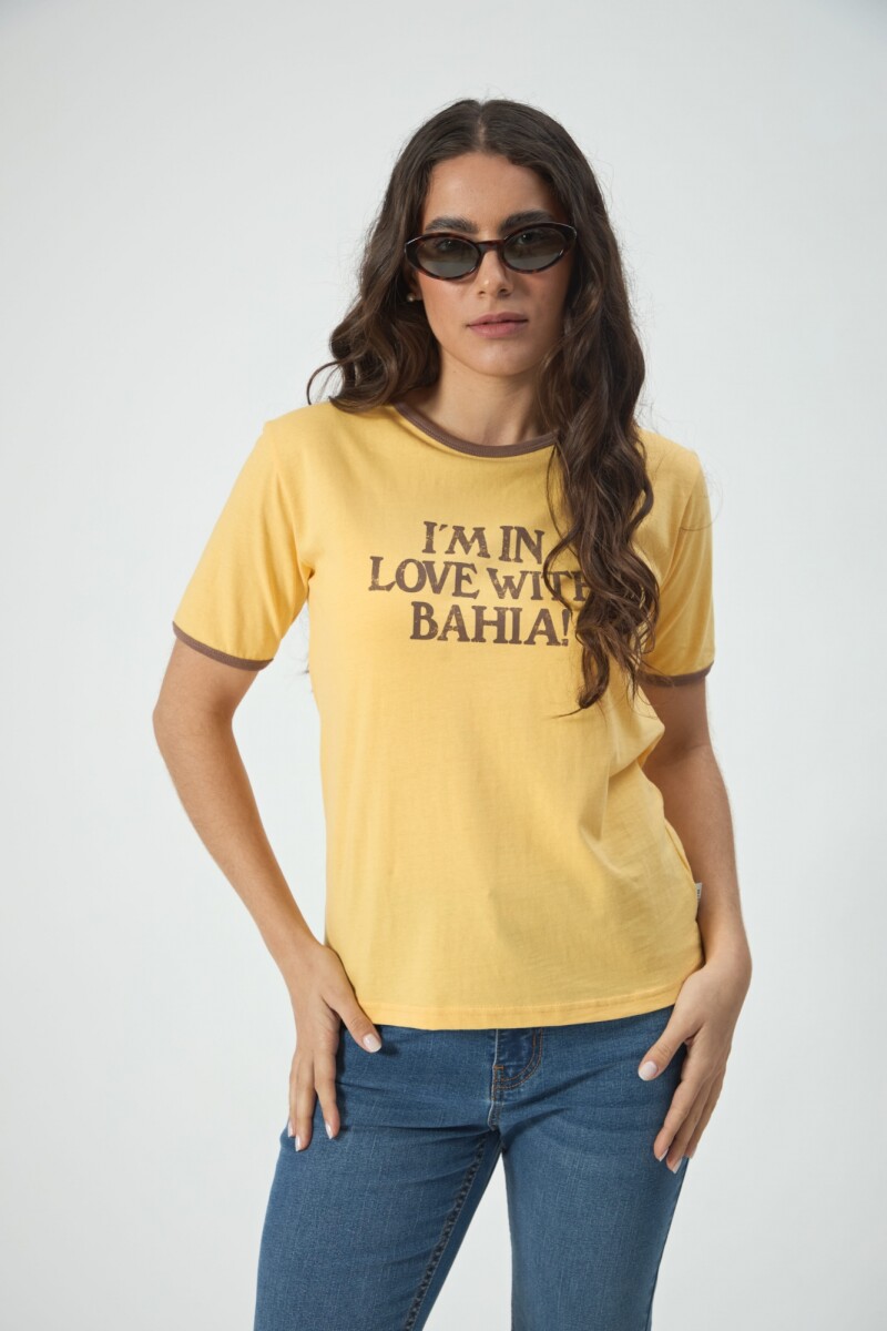 REMERA LOVE BAHIA - AMARILLO 