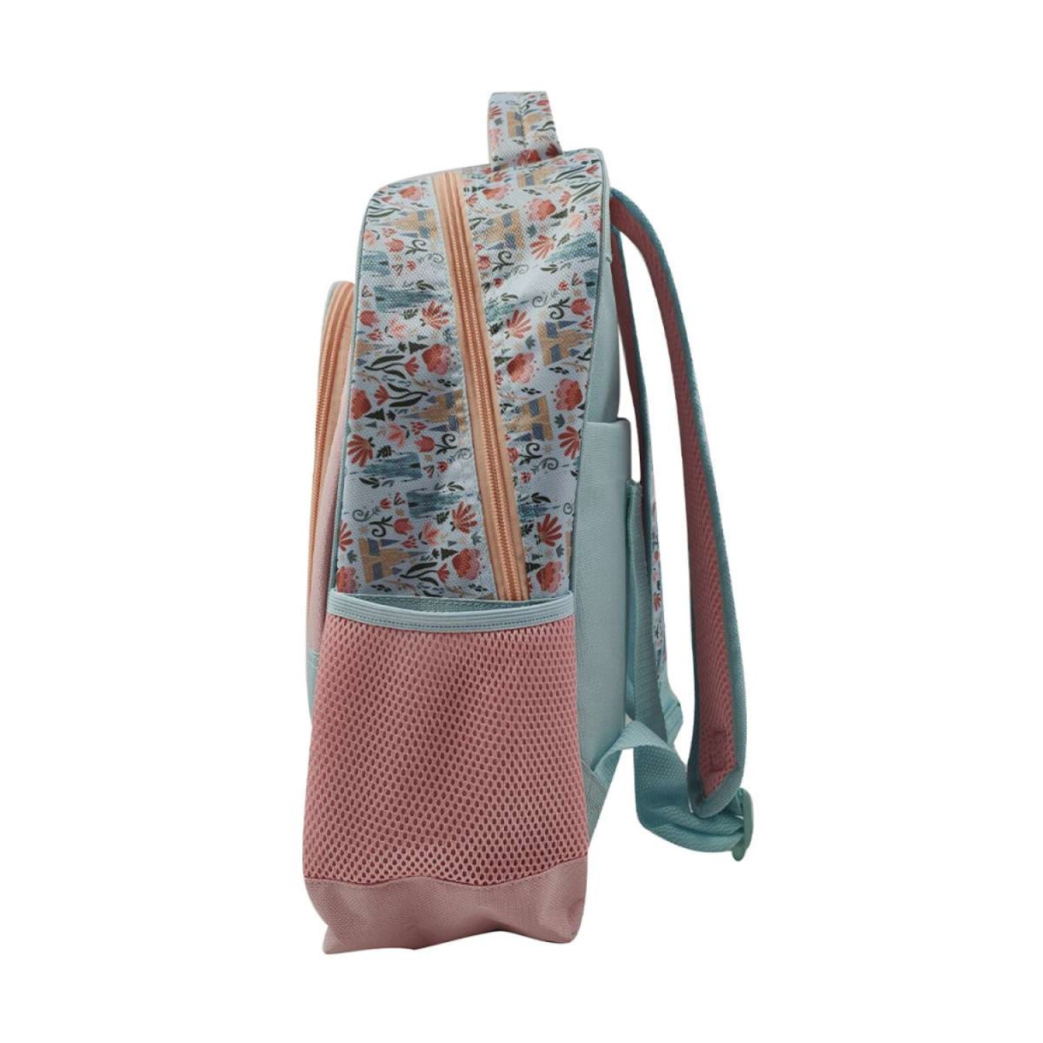 Mochila Infantil Frozen Jacquard Grande 40 x 30 cm - Rosa/Celeste ...