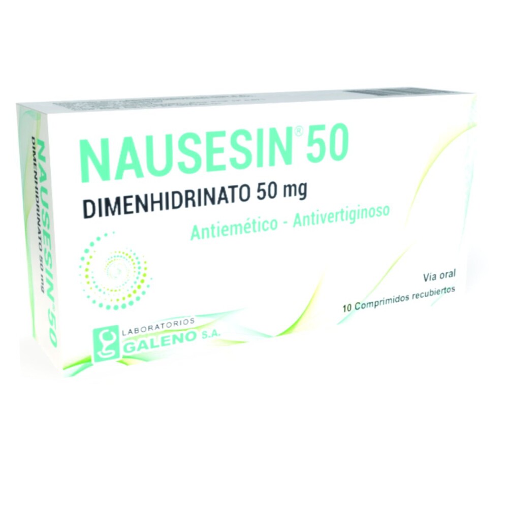 NAUSESIN 50 MG CJ X 10 COMP. REC. única