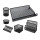 Set Escritorio X6 Pzs Portalápices Organizador Metal Negro