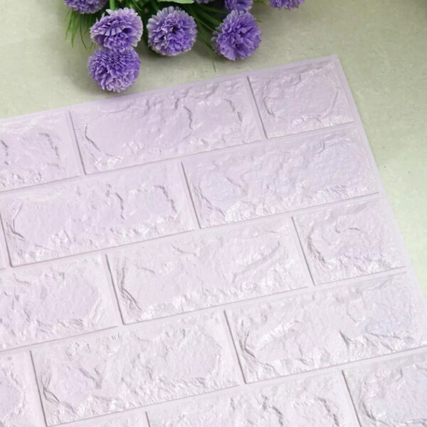 Revestimiento Pared Adhesivo Facil Colocacion Piedra X300 Un Variante Color Lila