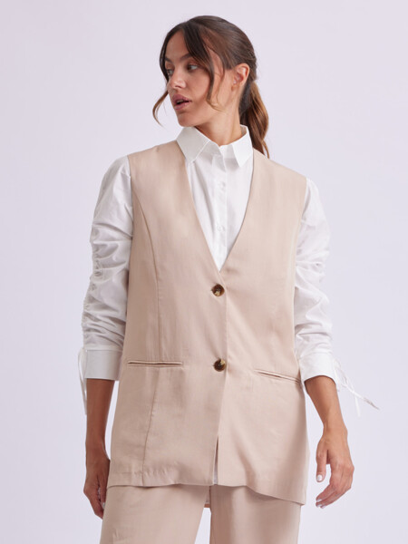 Chaleco formal Beige