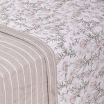 Cubrecama Ava 200 Hilos Flores Rosa 180x240